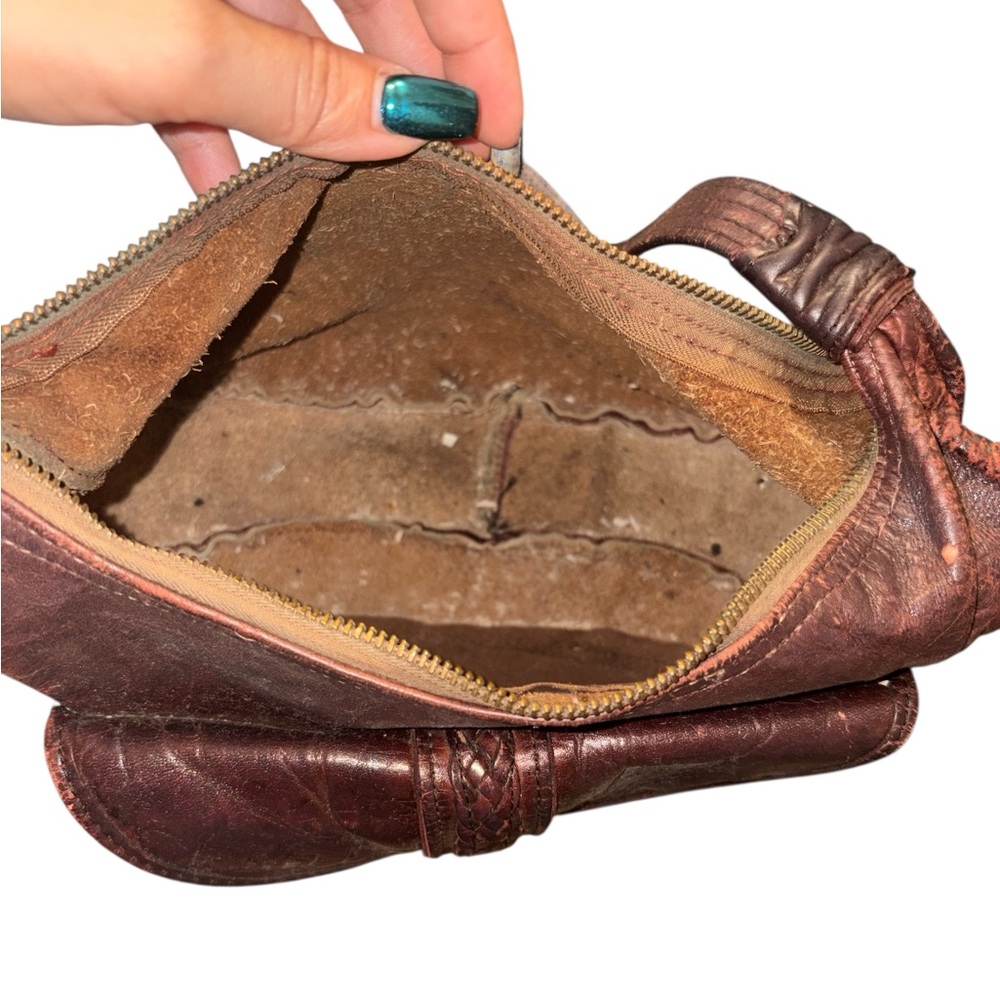 Frye Burgundy Leather Hobo Shoulder Bag - Picture 5 of 7